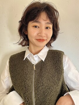 アンアミ シブヤ(Un ami shibuya) 【Un ami】お洒落ボブウルフパーマ 大楽