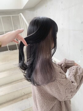 アクアオモテサンドウ(ACQUA omotesando) ◎インナーカラーピンクシルバーアッシュイヤリングカラー