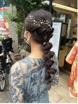 エルパティオ(EL PATIO) party style/ローポニー/ポニーテル/髪飾りアレンジ