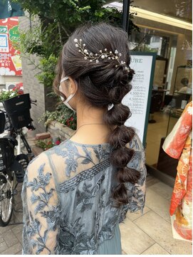 エルパティオ(EL PATIO) party style/ローポニー/ポニーテル/髪飾りアレンジ