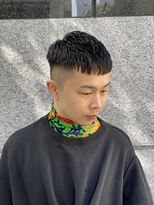 レンゲン(LENGEN)&nbsp;束感刈り上げビジネス七三ツーブロックアップバング１２７９