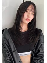 ランズ(LANDS)&nbsp;シアーブラック　レイヤーカット 【韓国ヘア 大阪 梅田】