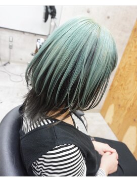 ヘアテリア リュウ 大塚(hair teria ryu) アンブレラカラー/グラデーションウルフ/ミントグリーン/大塚