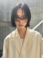 =メンズボブ/ダークアッシュ/ニュアンスパーマ／MAN’S HAIR