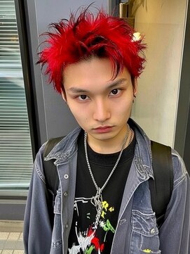 ブリーチ/フェザーパーマ/グレー/パンク,