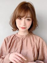 似合わせカットワンカール薄めバング小顔カット#211f0210