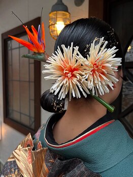 ツムギ(tumugi..)の写真/お客様の特別な日を、心を込めてお支度させて頂きます。美しく、着崩れにくい着付け・ヘアセットをご提供◇