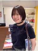 ボブ×顔まわりレイヤー