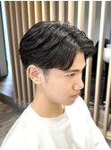 Haleブルーブラックフェザーパーマサーフカールニュアンスパーマ