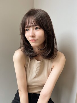 ボタン シブヤ(VOTAN SHIBUYA) オリーブベージュ/レイヤーカット/透明感カラー/韓国ヘア