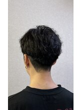 美容室 髪ふうせん メンズ ツイストスパイラルパーマ