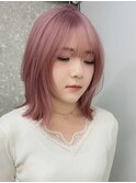 ハッシュボブレイヤーボブミディアムハッシュカットハイレイヤー