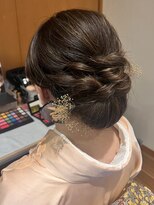 カインド 南青山(hair&make up KIND)&nbsp;和装シニヨン　サイド編み込みスタイル