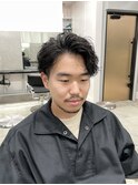 【梅田】大人メンズアップバングツイストスパイラルパーマ