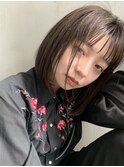 レイヤーカット/デザインカラー/ウェットヘア/オリーブベージュ