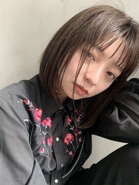 フィルムス 銀座(FILMS) レイヤーカット/デザインカラー/ウェットヘア/オリーブベージュ