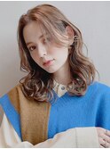 ヨーロッパ風ロング_外ハネボブセクションカラー_8744