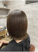 縮毛矯正と艶カラー