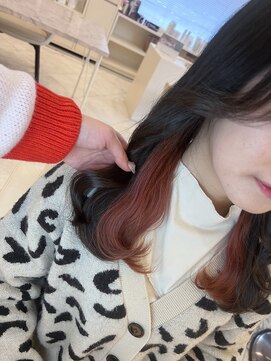 シャルム バイ アローズ 久留米店(CHARM BY AROSE) セクションカラー 20代30代40代イヤリングカラー×ナチュラル