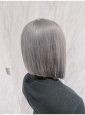 今里☆前下がりボブにホワイトグレー☆