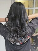 ダブルカラーバレイヤージュインナーカラー白髪ぼかしハイライト