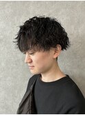 波巻きパーマ