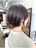 白髪ぼかしハイライト 大人ショート 熊本ショート 上通り