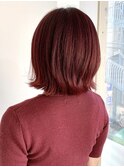 Ratuna【西宮北口】ブリーチonカラー☆チェリーレッド♪