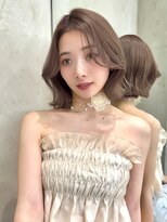 ロンドヴァリー 渋谷店(Lond vallee)&nbsp;くびれボブ×くすみベージュ