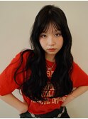 dark gray×ゆるパーマstyle