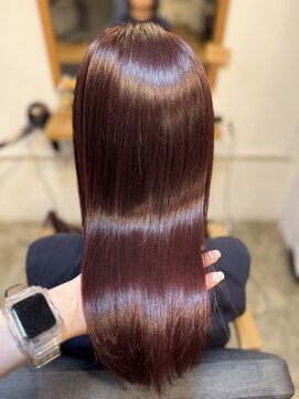 ノック(knock) 艶髪×Red color／髪質改善／艶髪／レッドカラー／ワインレッド