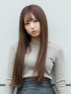 ファクトリーファイブ(Factory5) 小顔レイヤーロングベージュ20代30代40代くびれ韓国ヘア