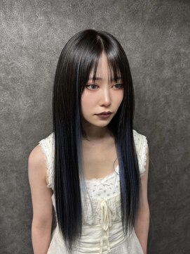 ルフレ 新宿本店2nd(Reflet) 【manabu】プルエクステでブリーチなしインナーカラー