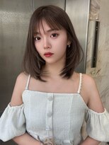 リリー(Lilley) 【稲永麻衣】レイヤーカット+ダブルカラー+顔まわり+韓国ヘア