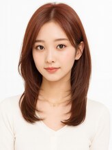 大人気顔回りレイヤーカットで小顔ヘアに♪