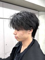 ニコ トウキョウ ロジック(nico TOKYO Logic) メンズセンターパートウルフセンターパートニュアンスパーマ襟足