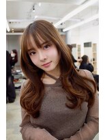 ヒュー 広島(HEW)&nbsp;かわいいシースルーバング韓国くびれレイヤーハッシュカット