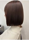 艶髪　ストレートエステ　縮毛ボブ　地毛風ストレート