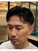 モーリーズバーバーショップ 北浜本店(MORLY’s Barbershop)&nbsp;ビジネスナチュラルパーマスタイル