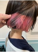 大人気!裾カラー*インナーカラー*ピンクヘア*