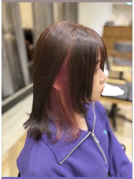 グランデュール サンストリート浜北店(GRANDEUR) インナーカラー　レイヤーカット　ピンクパープル