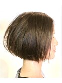 ライン美人ショートボブ/丸みショート/マッシュショート/元町/
