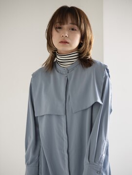 エアー 青山(AIR) ミディアムウルフ/アッシュベージュ/トリートメント/髪質改善