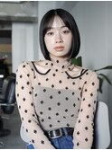 ミディアムロング顔周りレイヤーおくれ毛前髪万代新潟