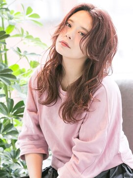 ニコ 橋本店(nico.) センターパート/ミルクティーピンク/レイヤーロング/橋本2