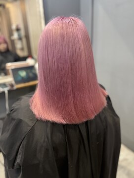 ロアークヘアー(LOARK HAIR) 【LOARK】ハイトーンピンク/切りっぱなしボブ/ピンクブラウン