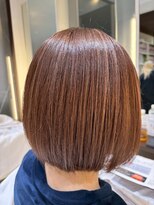 ブルーテーフ(Bleu Terre)&nbsp;盛岡【白髪ぼかしハイライトボブ】トレンド暖色ショコラブラウン