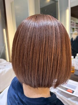 ブルーテーフ(Bleu Terre) 盛岡【白髪ぼかしハイライトボブ】トレンド暖色ショコラブラウン