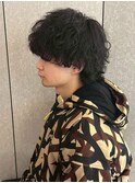 MEN’S/リバースセンターパート/ニュアンスパーマ/新宿