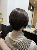 乾かすだけでまとまるショートボブ